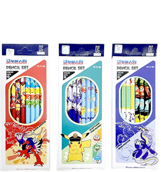 에리트 포켓몬스터 연필세트 8자루, 20포켓몬연필 단품