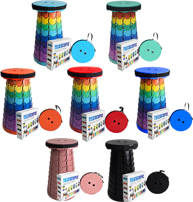 비셀리움 자바라의자 접이식 캠핑 휴대용 놀이공원 줄서기 의자, 단일형-블랙, 1개