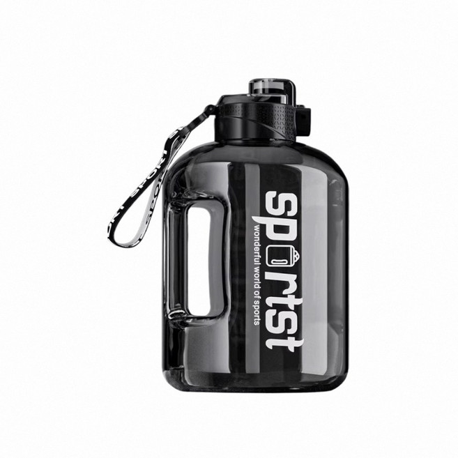 大容量噸噸桶 PC材質 耐摔耐用防變形, 1個, 1.7L, 黑
