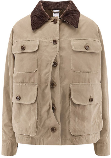 아스페시 코듀로이 칼라 플랩 포켓 재킷