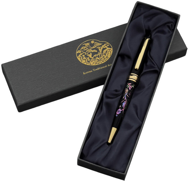 나전칠기 고급 자개 볼펜 - 외국인 친구 선물 한국기념품 - 한국 전통 선물, 매화, 1개