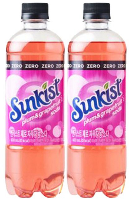 썬키스트 제로 자두자몽소다, 600ml, 18개