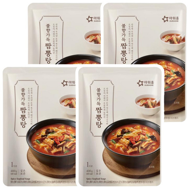 아워홈 불향 가득 짬뽕탕, 4개, 400g