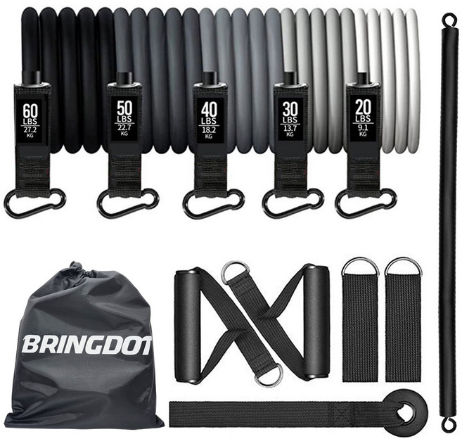 브링닷 튜빙밴드 밴드그립바 풀 세트, 200lb 세트 + 밴드그립바, 1개
