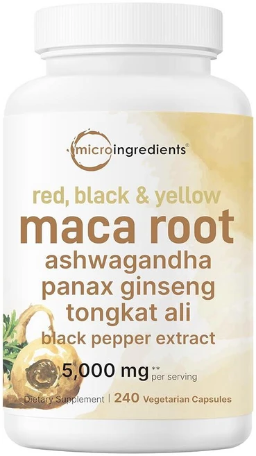 마이크로 인그리디언트 마카 뿌리 5000mg 캡슐 240정, 마이크로 인그리디언트 마카 뿌리 5000mg 캡슐 24, 1개 - 쿠팡