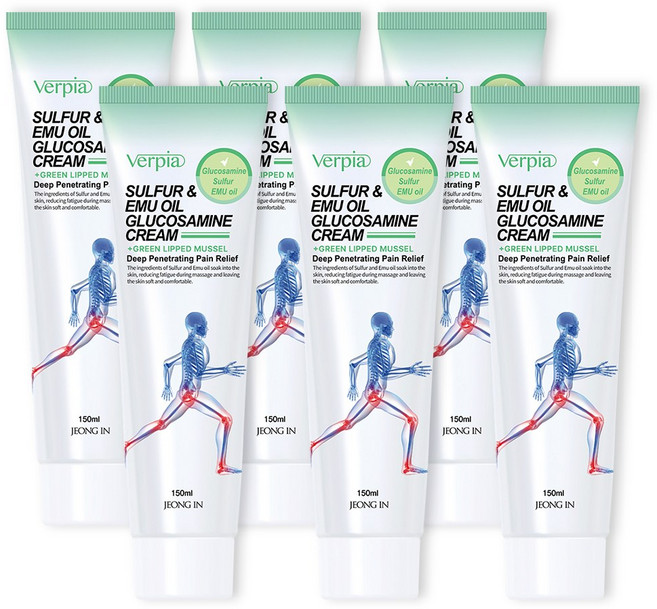 호주 글루코사민 크림 150ml 유황 에뮤오일 관절크림, 6개