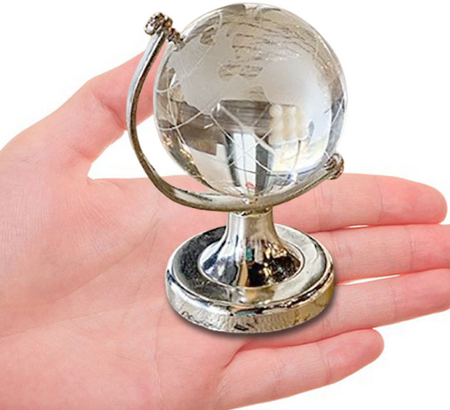 미니 크리스탈 지구본 미니어처, 투명크리스탈