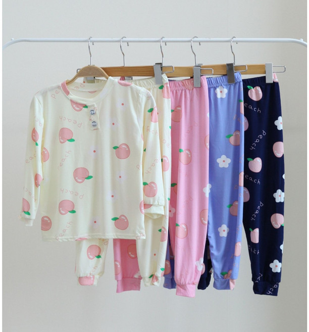 아동피치긴팔세트 아동 피치 내복 주니어 실내복 파자마 잠옷 아동내복 키즈내복 주니어내복 여아내복 남아내복 여아 남아 피치잠옷 피치파자마 민트색처럼