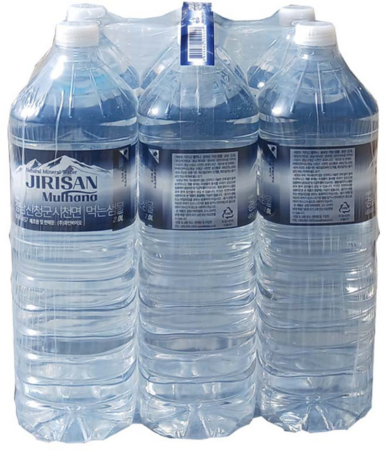 화인바이오 지리산 물하나 물 생수, 6개, 2L