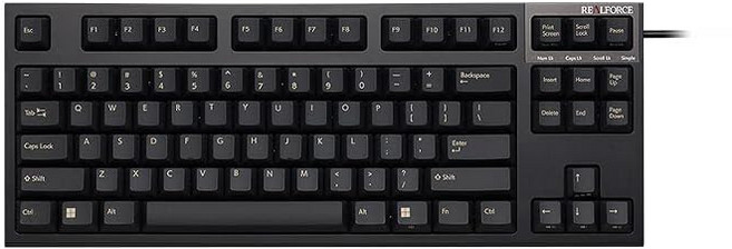REALFORCER3S 키보드 유선 숫자키리스 30g 영어 배열 블랙 R3SD13, 상세페이지 참조, 텐키리스