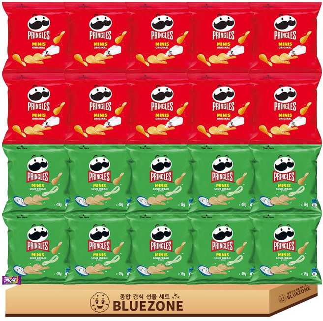 감자 과자 A세트 (프링글스 어니언19g + 오리지널 19g) x10, 19g, 1개