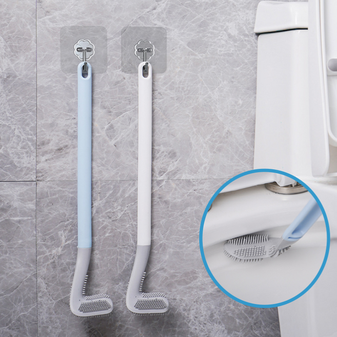 이지쓱싹 실리콘 변기솔 욕실 화장실 청소솔, 블랙, 2개