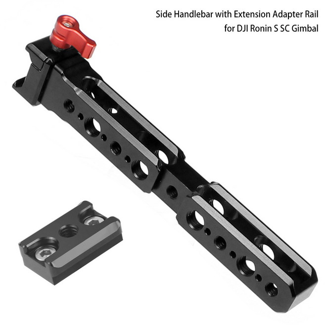 DJI 로닌 RS3 RS4 프로 핸드헬드 짐벌 익스텐션 사이드 핸드그립 퀵릴리즈 손잡이 레일 클램프 핸들 그립, Grey, 1개