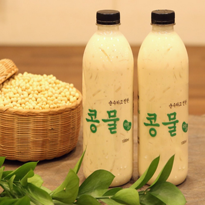 콩국수 우뭇콩물 500mL 2EA (맷돌로 직접 갈아만든 순수하고 진한 순진콩물) 콩국, 2개, 1L