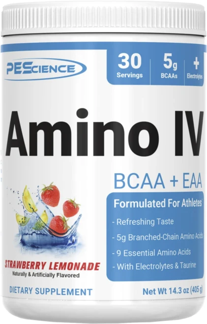 PESCIENCE Amino lV - BCAA + EAA Strawberry Lemonade 맛, 1개, 30회분 - 쿠팡