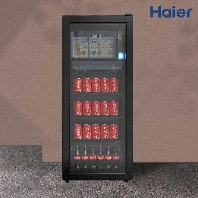 하이얼 아쿠아 듀얼쇼케이스 냉동실 냉장고 177L 방문설치, huf65pdw/fridge