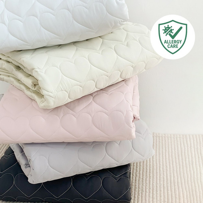 국내생산 알러지케어 말랑촉감 고정밴드 침대패드 S/D/Q/K/SK/패밀리 전사이즈 맞춤, 알러지케어 퓨어 하트