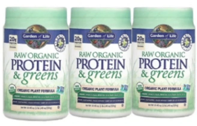 2+1 가든오브라이프 무가공 유기농 단백질 녹색 채소 식물성 포뮬라 바닐라 550g 3통 - 쿠팡