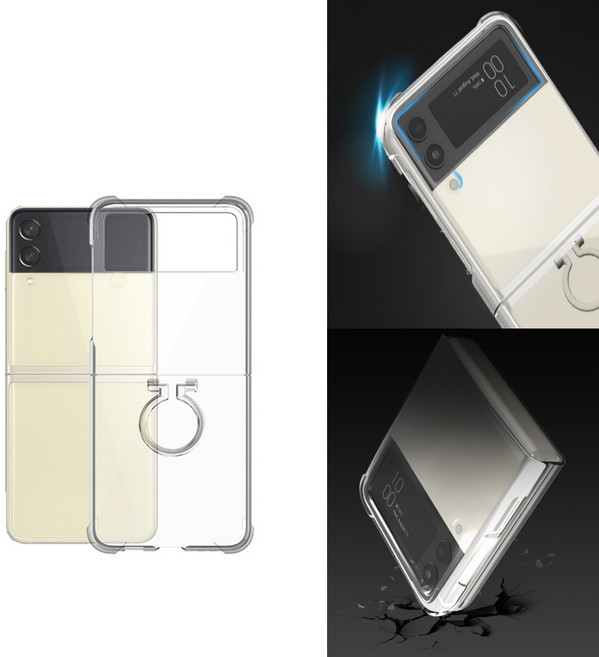Z플립4 투명 링 범퍼 젤리 케이스 클리어 고리형