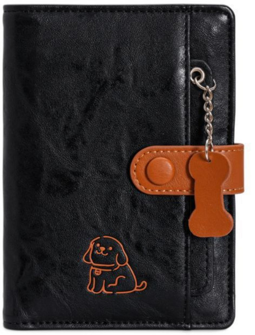 韓系可愛小狗護照夾出國旅行機票證件銀行卡收納保護套錢包護照包