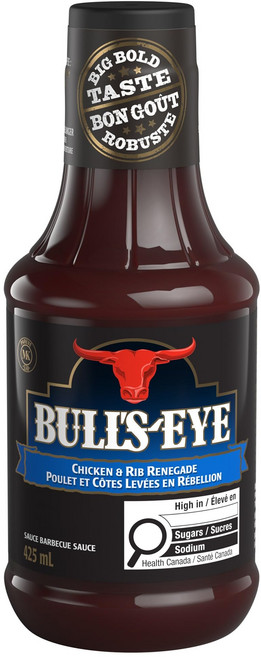 불스아이 치킨 & 립 레니게이드 BBQ 소스 425ml/14온스 {캐나다 수입} 불스아이 치킨 & 립 레니게이드 BBQ 소스 425ml/14온스 {캐나다 수입}, Chicken & Rib Renegade, 1개, 425ml