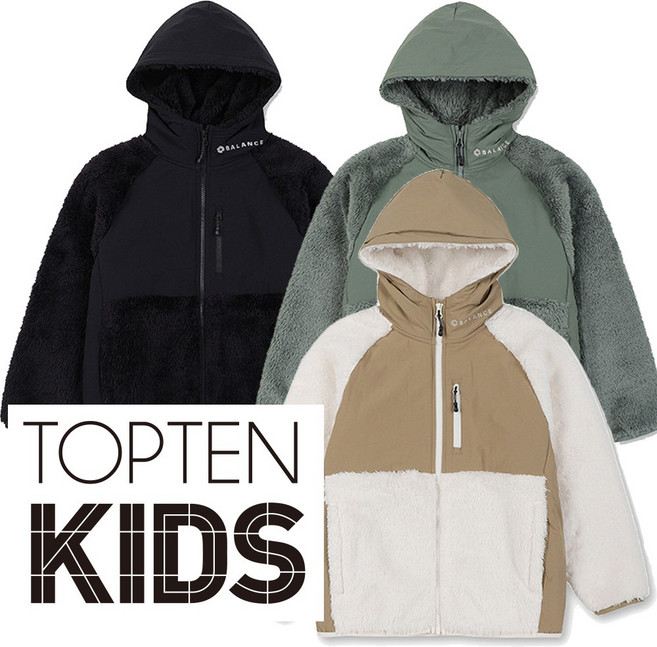 탑텐키즈 겨울부터 초봄까지 간절기 부들부들 편하게 데일리로 입기 좋은 플리스 후드 니트 집업 자켓