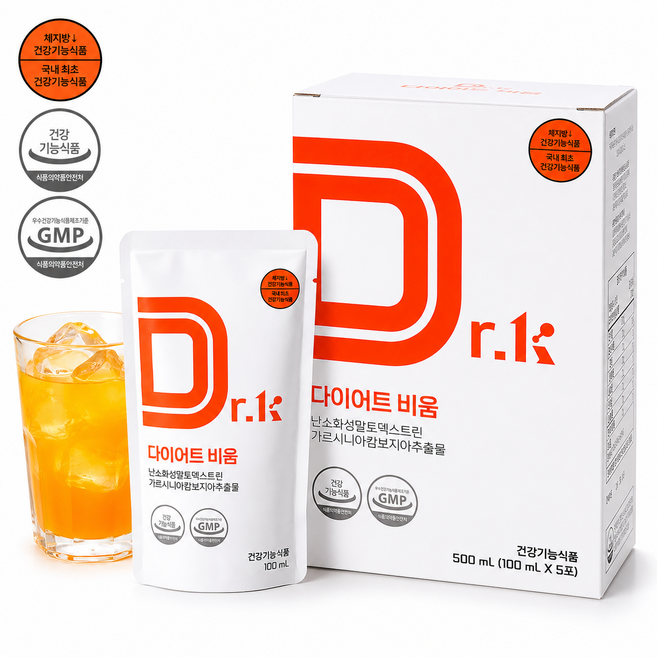 Dr.k 다이어트 비움 난소화성말토덱스트린 가르시니아 건강기능식품 100ml x 5포, 1개, 500ml