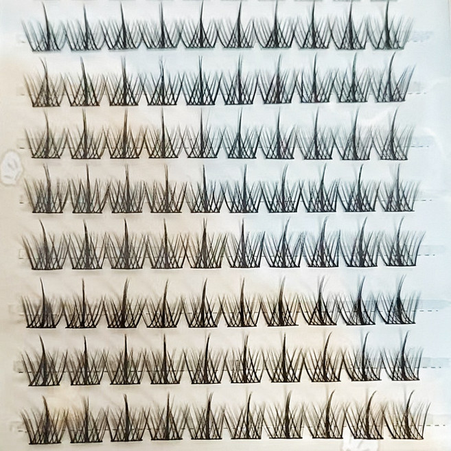 RICH 100가닥 대용량 인조 속눈썹 자연스러운 고급 풍성한 컬링 속눈썹, 1개, 블랙