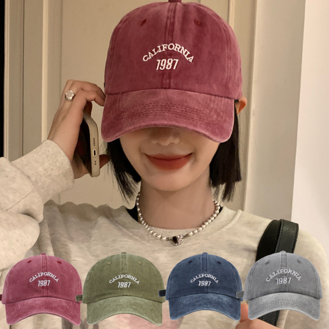 르시 빈티지 워싱 볼캡 모자