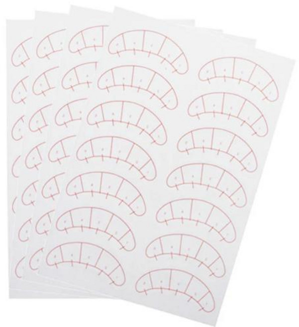 SENSE LASHES 140 개 속눈썹 매핑 스티커 5 포인트 포지셔닝 아이 스티커 속눈썹 연장 교육 학습 아이, [01] 옵션1