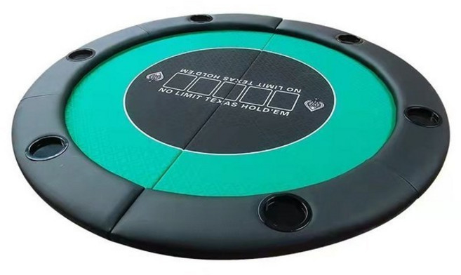 트럼프 카드 포커 테이블 접이식 원카드 게임 카지노 매트 접이식 a07, 직경1.2m고속천그린+홀더6개