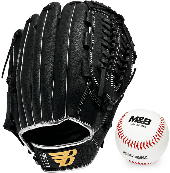 브렛 퓨쳐스타 야구글러브 세트, 1세트, 우투(왼손착용)