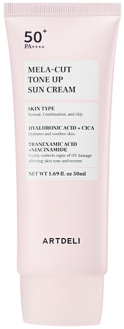 아트델리 멜라 컷 톤업 선크림 SPF50+PA++++/기미 잡티, 1개, 50ml