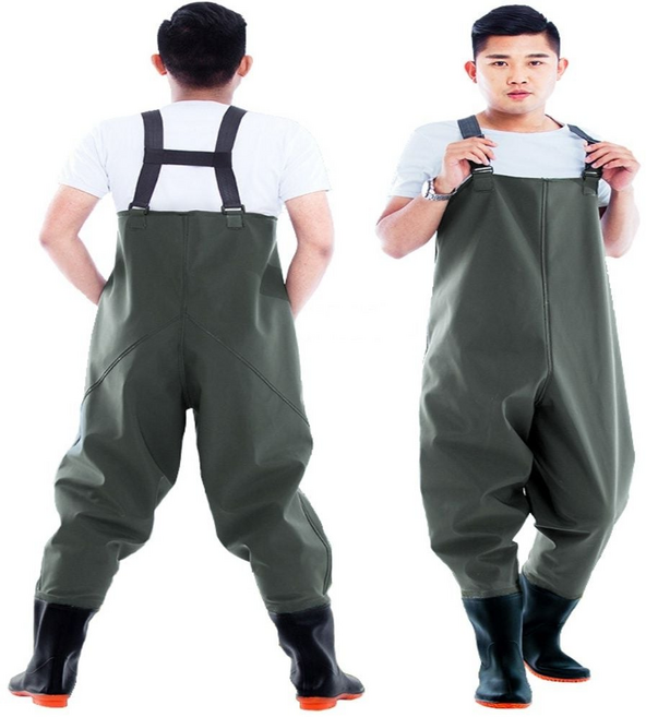 전신 방수 작업복 세트, 카키, 1개