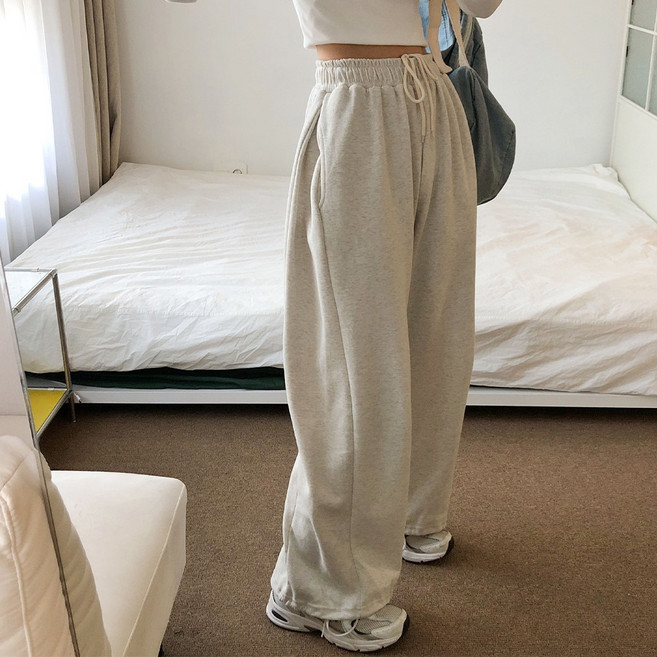 국내생산 *사계절* 사이드핀턱 스트링팬츠 벌룬팬츠 남녀공용 빅사이즈 트레이닝팬츠 사계절 팬츠 (조거/와이드 밑단스트링)