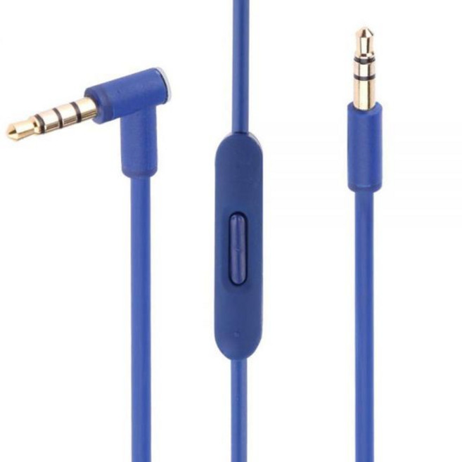 솔로 교체용 3.5mm 오디오 케이블 선 마이크 내장 인라인 리모컨 비트 바이 드 드레 헤드폰 솔로스튜디오프로디톡스무선믹서임원필 지원 iOS 시스템 핑크, 1개