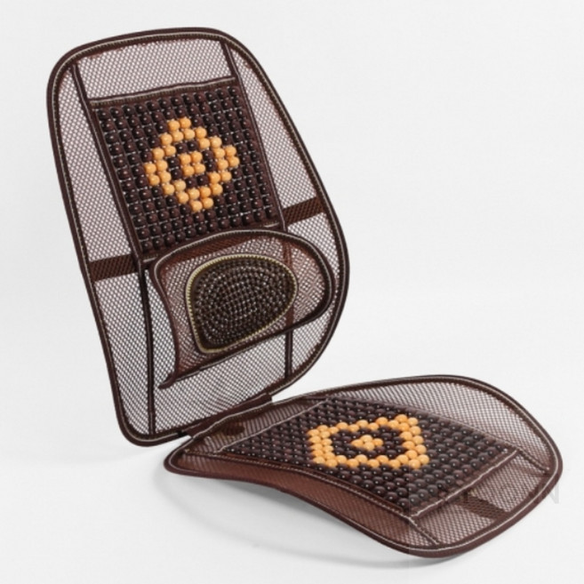 유니상점 원목 통풍 자동차 시트 운전석허리쿠션 허리디스크운전등받이