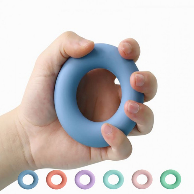 실리콘 도넛악력기 완력기 아귀힘 악력 맨몸 운동 홈트레이닝 홈트 팔씨름 데드리프트 훈련, 2단계(민트), 1개
