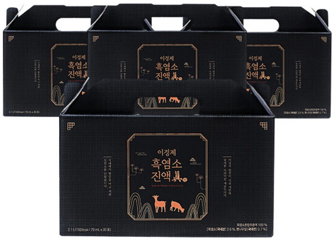 이경제흑염소 진액 진 30포 X 4박스, 70ml