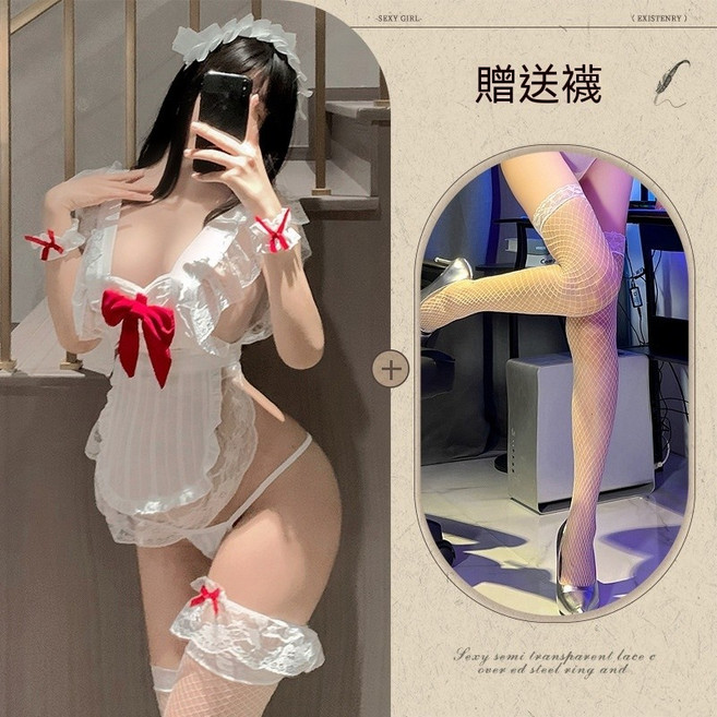 Queen 二次元洛麗塔女僕角色扮演連身裙 柔軟蕾絲可愛風成套 cos 服