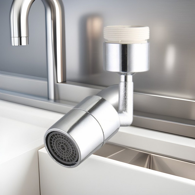 리빙봄 720도 각도조절 수도꼭지 워터탭, 1개, STEEL