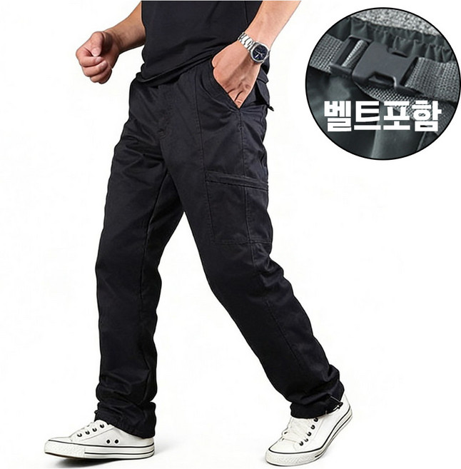 차쿠 남성 봄 가을 겨울 기모바지 작업복 방한바지 낚시 캠핑 등산 바지 스트랩 팬츠 빅사이즈