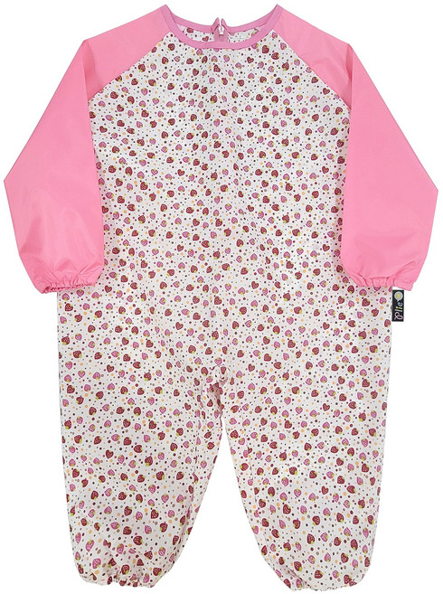 아동 전신미술가운 배색형, 핑크딸기