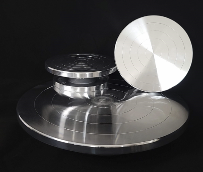 손물레 양면 회전판 원형 공예 조소 도자기 알루미늄 300mm, 1개