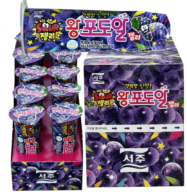 서주 왕포도알 젤리 40gx10개 (1통), 10개, 40g
