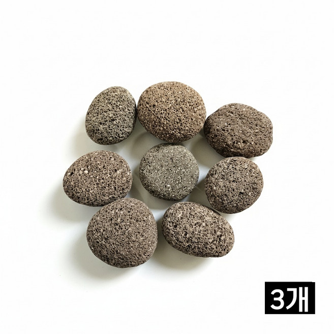 라바스톤 화산석 에그스톤 40-70mm 레드, 5kg, 3개