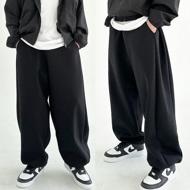 에스티오 와이드 벌룬 트레이닝 조거 오버핏 빅사이즈 팬츠