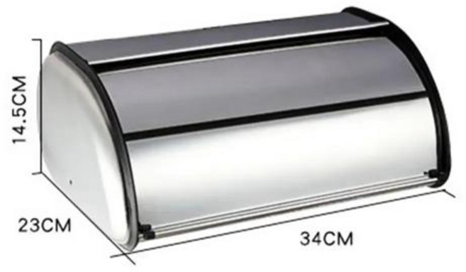 브레드박스 다용도 보관함 주방정리함 스테인레스 스틸 빵 상자 대용량 케이크 방진 식품 주최자 신선한 유지를위한 빵집 보관 용기, 1개