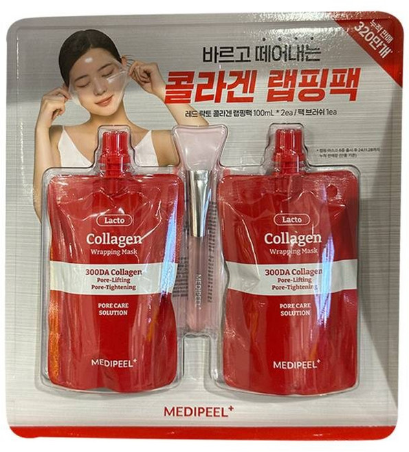 (대용량)메디필 레드 락토 콜라겐 랩핑 마스크 100ml, 1개, 2개입