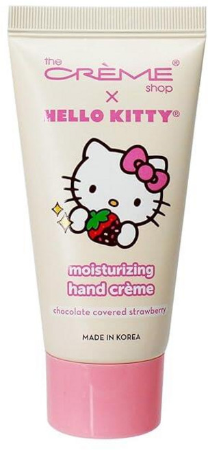 The Crème Shop x Sanrio 헬로 키티 모이스처라이징 핸드 크림 부드럽고 매끄러운 손 풍성한 시어 버터와 비타민 E 포뮬러 초콜릿 커버 딸기 271310, 1